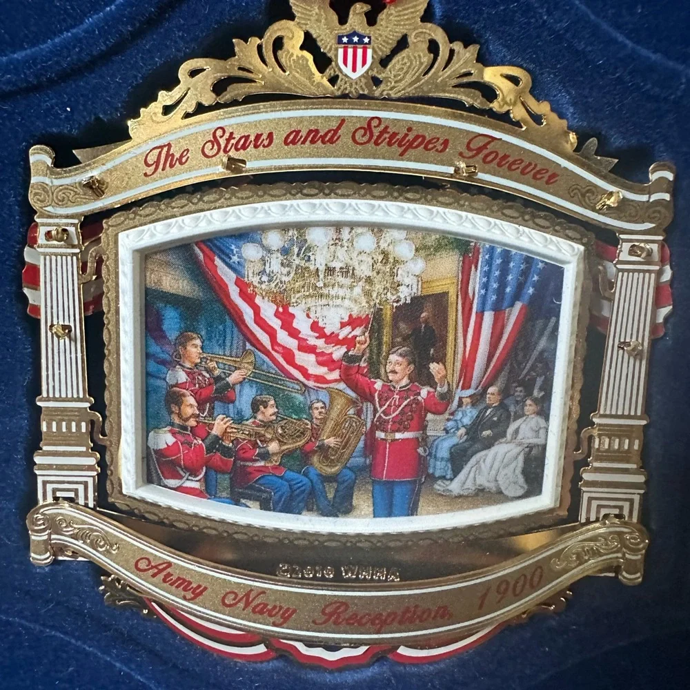 2010 White House Christmas Ornament depicts Army- Navy Reception 1900